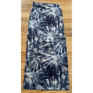 Bershka Women’s Blue Tie Dye Maxi Skirt Size S Long Casual Boho